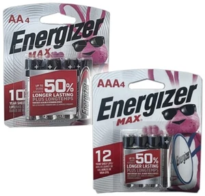 ENERGIZER Max AA+AAA Batteries Long Lasting New Alkaline Battery Bundle On Sale - Picture 1 of 11