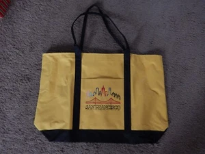 VTG CANVAS SAN FRANCISCO CARRY TOTE SHOPPING BAG EMBROIDERED SKYLINE - Picture 1 of 13