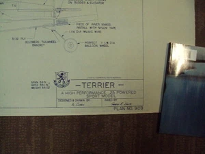 Vintage RCM plans for Terrier Plan #909 - Picture 1 of 2