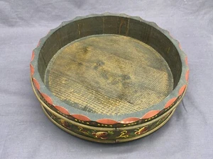 BANDEJA DE MADERA CASA RURAL PINTADA A MANO BANDEJA PARA SERVIR ALTURA 8cm DIÁMETRO 30cm - Imagen 1 de 7