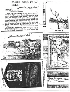 James "Cool Papa" Bell handsignierter signierter Papierbogen (8 1/2 "X 11") - Bild 1 von 1