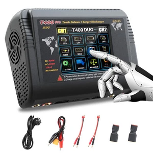 T400 12Ax2 Dual Lipo Charger DC 400W AC 200W RC Charger Discharger US STOCK - Picture 1 of 9