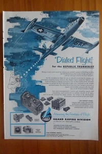 9/53 PUB LEAR GRAND RAPIDS F-84 THUNDERJET AUTOPILOT VERTICAL GYRO INDICATOR AD - Bild 1 von 1