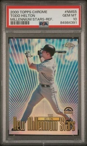 2000 TOPPS CHROME NEW MILLENNIUM STARS REFRACTOR #5 TODD HELTON PSA 10 GEM MINT - Picture 1 of 2