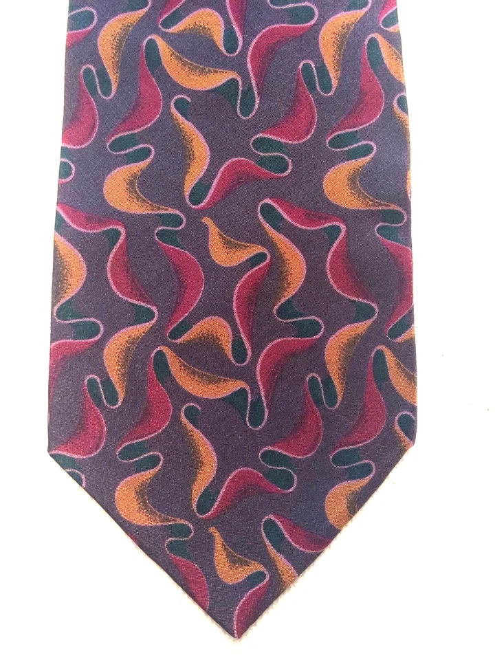 CORBATA METROPOLITANA HOMBRE MORADO OSCURO CON ROSA Y AMARILLO GEOMÉTRICA 3.75" X 58.75" Foto 1 de 4
