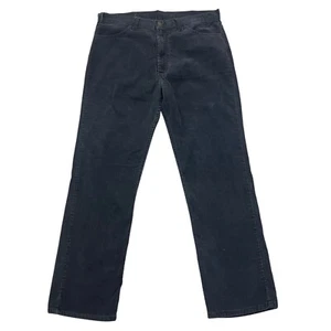 Vintage Levi's 519 1517 Corduroy Jeans Straight Fit Navy 36W 29L Made in USA 80s - Picture 1 of 14