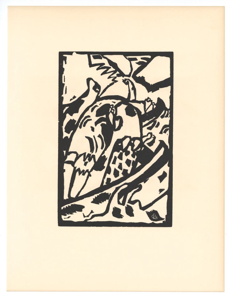 Wassily Kandinsky Original Grabado en Madera Improvisación 7 Foto 1 de 1