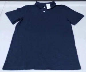NWT Cat & Jack  Size L (12/14) School Uniform Polo Shirt Short Sleeve Navy, #U48 - Picture 1 of 4