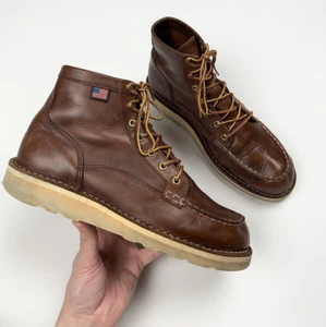 Stivali in pelle Danner Bull Run punta moc scarpe tabacco ala rossa USA - Foto 1 di 16