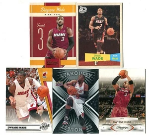 Dwyane Wade 5 Card Basketball Card Lot Chicago Bulls Cavs MIAMI HEAT (LOT 16) - Picture 1 of 1