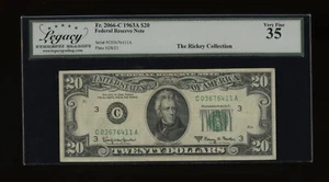 DBR 1963-A $20 FRN Philadelphia Fr. 2066-C Legacy 35 Serial C03676411A - Picture 1 of 2