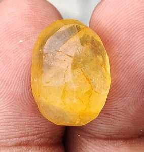 Natural Golden Yellow Beryl 19 Ct Certified Oval Cut Loose Gemstone For Ring 24D - Picture 1 of 12