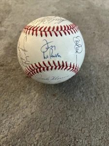 1991 American League All Star Team Ball Signed Baseball (21) w 6 in HOF JSA LOA - Picture 1 of 14