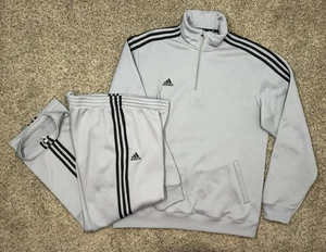 Adidas Trainingsanzug Herren Gr. XL grau 1/4 Reißverschluss verstellbar Jacke & Hose Basketball - Bild 1 von 18