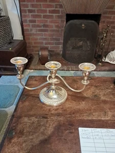 Candelabro Vintage Viners Plateado 3 Brazos Candelabro Altura 18cm - Imagen 1 de 8