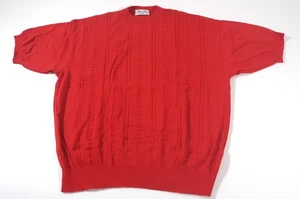 Maglione Vintage Marcello Maglia Rossa Manica Corta Made In Italy Taglia XL - Foto 1 di 6