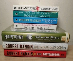 7 x Robert Rankin - Sci-Fi Fantasy Humor - Buchpaket Sprout Maske Replik - Bild 1 von 5