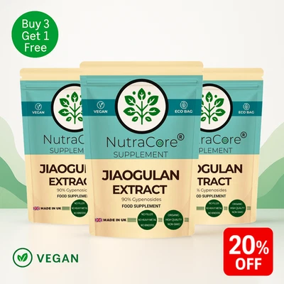 NUTRA CORE Unsterblichkeitskraut Kapseln 6000mg (90% Gypenosides) -100% Vegan &