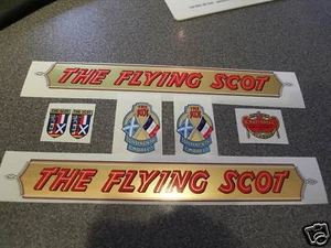 FLYING SCOT decals. Mega-swanky set! 7-in set. MINT - Picture 1 of 2