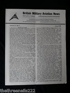 AIR BRITAIN MILITARY AVIATION NEWS - AUG 1962 VOL 12 #8 - ON WITH THE SHOW - Picture 1 of 1