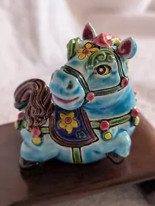 Antique Chinese Sancai Kangxi Porcelain Small Horse Statue Figure RARE Stamped - Picture 1 of 8