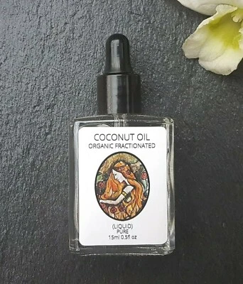 ZOETICS Organic Fractionated Coconut oil (liquid) 15ml Glass dropper bottle