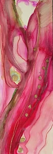 Original bemaltes LESEZEICHEN 2-seitige Marienkäfer 1,75x5" von Lynne Kohler - Bild 1 von 2