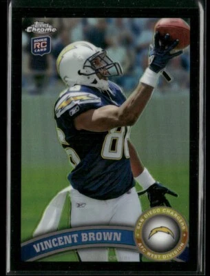Vincent Brown 2011 Topps Chrome Black Refractors #42 #/299 - San Diego Chargers - Image 1 of 2