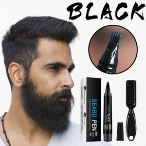 Waterproof Beard Pencil Filler Hair Grower Long Last Moustache Eyebrow Brush Set - Picture 1 of 10