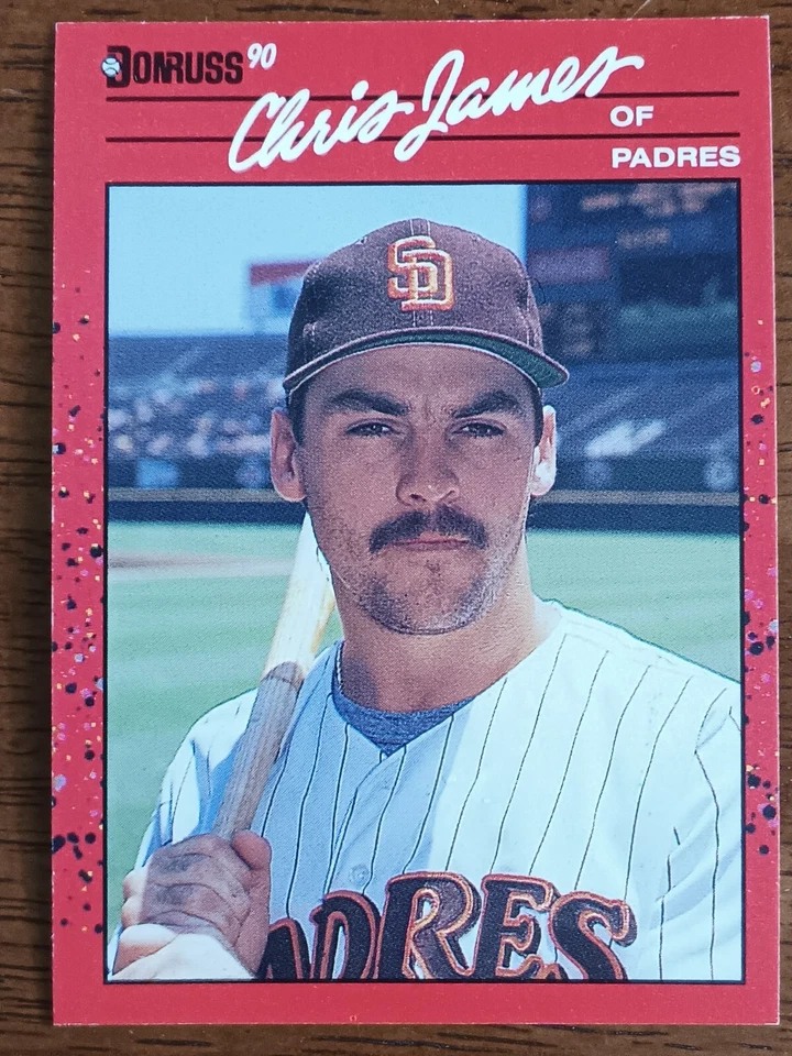 CHRIS JAMES SAN DIEGO PADRES 1990 DONRUSS BASEBALL CARD #323 - Image 1 of 1