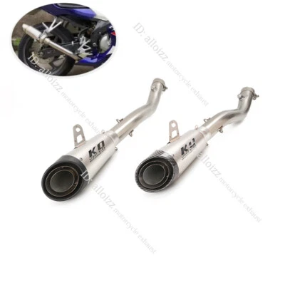 Slip for Honda CBR600F4i 2001-2007 Exhaust Tips 310mm Muffler Mid Pipe Escape - Image 1 of 4