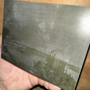 Printing Block “ Port Scene, Ferry With Horses” Amazing Details!! Rare Block￼ - Picture 1 of 17