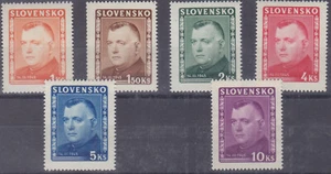 ESLOVAQUIA - JUEGO AÑO COMPLETO 1945 - OCUPACIÓN ALEMANIA NAZI Mi. 156-161 **MNH** - Imagen 1 de 1