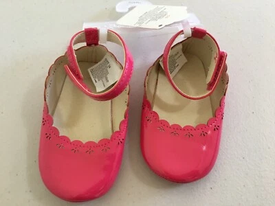 NWT Gymboree Pink Crib Shoes Dress Flats Baby Girl Infant - Image 1 of 2