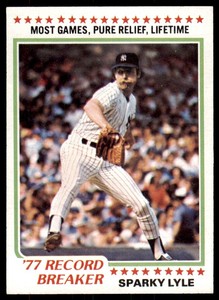 1978 Topps Sparky Lyle  EX-MINT New York Yankees #2