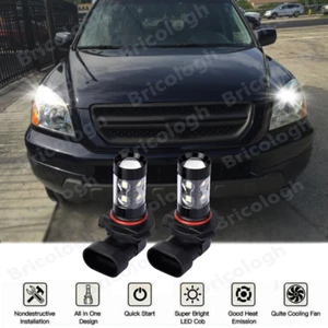 For 08-15 Honda Pilot Accord Civic 9005 Cool White LED Daytime Running DRL Bulbs - Bild 1 von 12