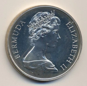 BERMUDA $1.00, 1972 silver PROOF - Picture 1 of 2