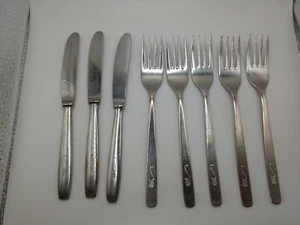 Vintage Cornet - Inox Bruxelles Monogrammed Flatware Set - 3 Knives and 5 Forks - Picture 1 of 8