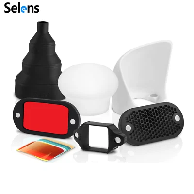 Selens Magnetic Diffuser Flash Modifier Light Sphere Grip Bounce Photography - Image 1 of 4