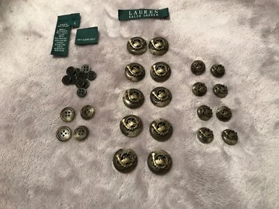 VTG RALPH LAUREN RARE “ FOX HUNTER “  buttons replacement complete set of 18 - Image 1 of 3