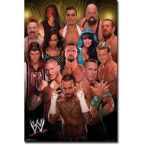 2012 WWE WRESTLING 13 WARRIORS POSTER JOHN CENA ++ NEW 22x34 FREE SHIPPING Cover