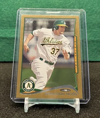 Brandon Moss 2014 Topps #471 Oakland Athletics gold 1523/2014 - Image 1 of 2