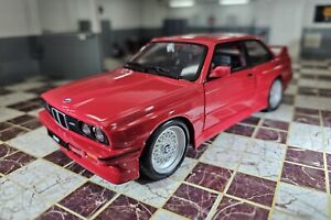 BURAGO 1988 BMW M3 E30 3 SERIES RED 1/24 SCALE DIECAST MODEL CAR