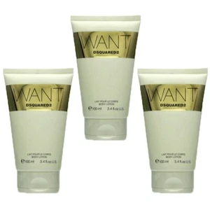 (49,83 EUR/l) 3x Dsquared² WANT Bodylotion Lotion 100 ml = 300 ml NEU