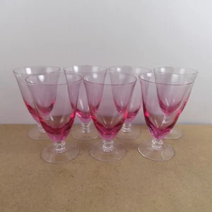 7 Tiffin Franciscan Wistaria Pink Iced Tea Footed Glass Stem 17477 VGC 5-7/8" - Picture 1 of 6