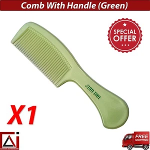 Green Normal Tooth Hairstyling Handled Comb With Handle Detangle Household Comb - Picture 1 of 6