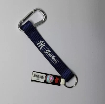 NEW YORK YANKEES-CARABINER LANYARD KEYCHAIN 8" MLB BASEBALL KEY CHAIN NEW! - - Image 1 of 4