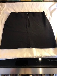 C&A Girls Smart Black Knee Length Skirt with Diamante Trim Zip Age 5-6 Years - Picture 1 of 4