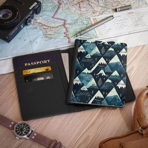 Reisepasshülle, RFID Reisebrieftasche, Mountain Peak Design, Geschenk für Reisende - Bild 1 von 5