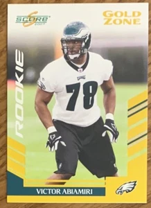 VICTOR ABIAMIRI, RARE ! 2007 SCORE GOLD ZONE ROOKIE CARD, SERIAL # 516 / 600 - Picture 1 of 1